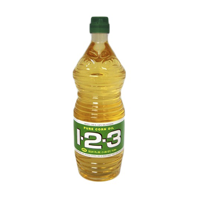 1-2-3 Corn Oil 33oz (tapa verde/green)