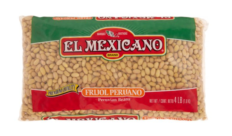 El Mexicano Frijol Peruano Beans 4 lb