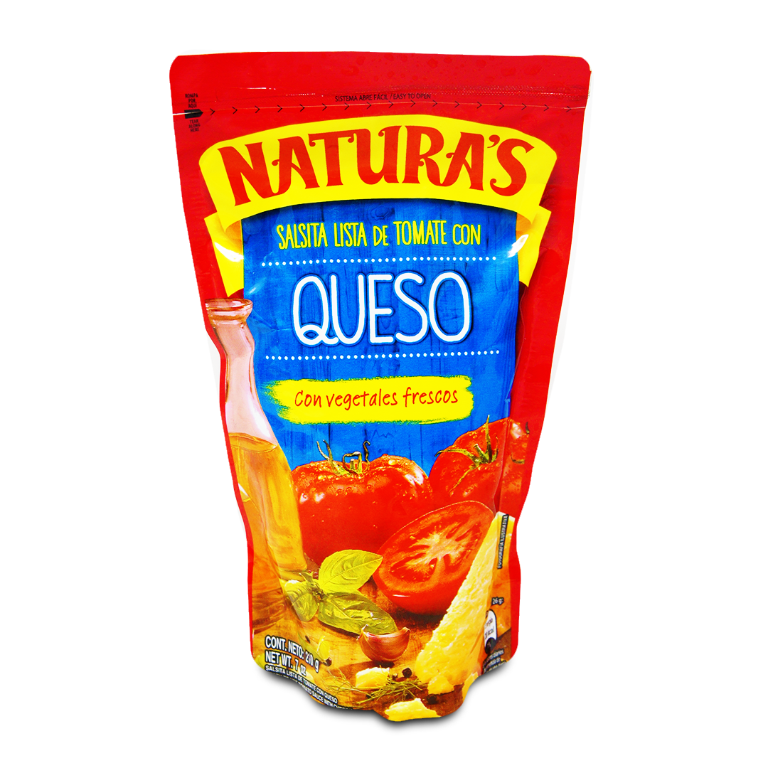 Naturas Salsa Con Queso (Tomato Sauce Cheese with Vegetables) 8oz
