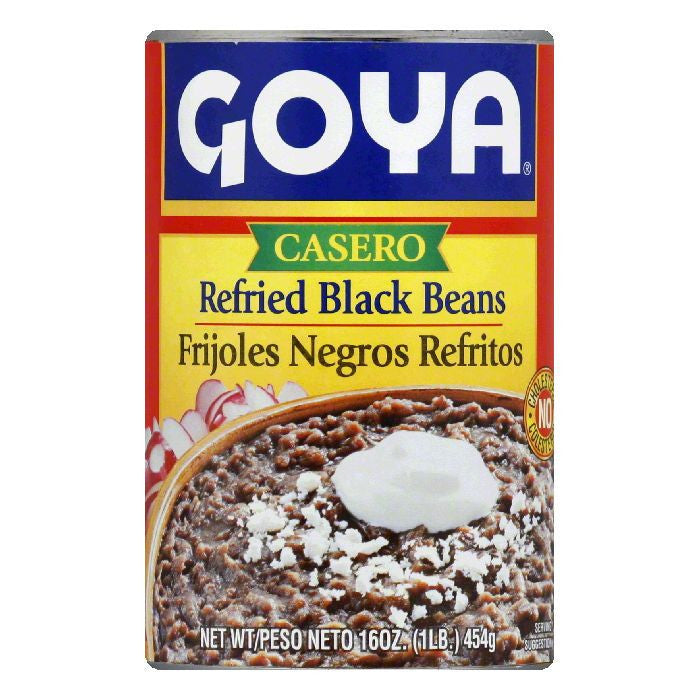 2904-Goya Refried Black Beans Casero 16oz