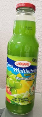 PICK UP ONLY- Square Jugo Zanahoria and Jugo Verde y vitaminas (Carrot/Green) 750ml