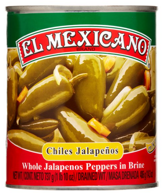 El Mexicano Whole Jalapeno 26oz
