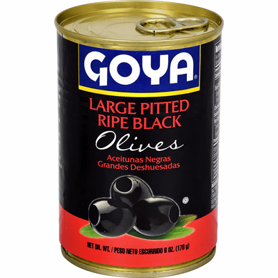 1495- Goya large Black Olives 6oz