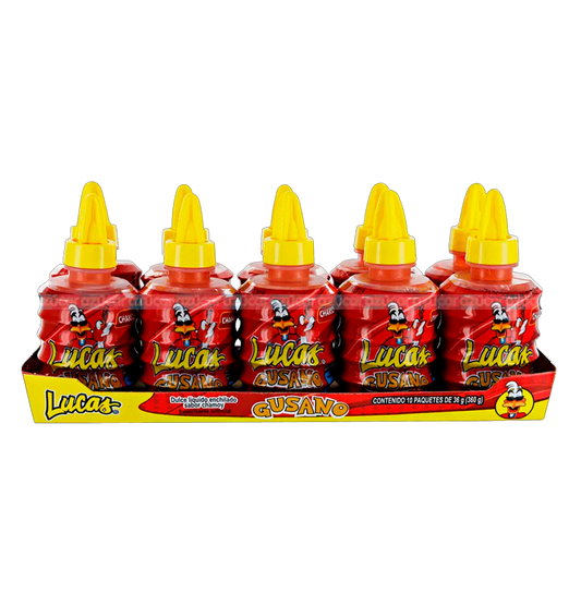 Lucas Gusano Chamoy 1 display 10 pieces