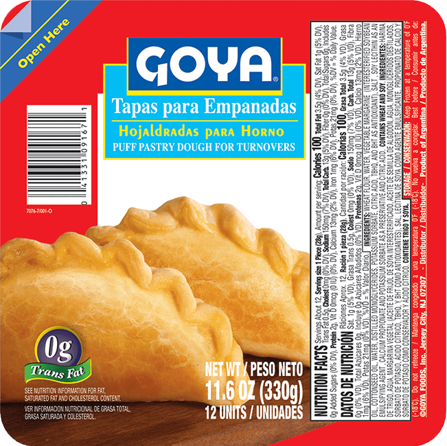 9167- (F) Goya Tapas Hojaldrada 11oz (para hornear)--------> PICK UP ONLY