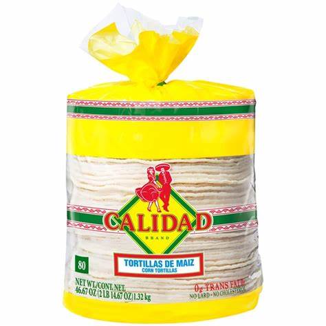 Calidad Tortilla 72PC----> PICK UP ONLY