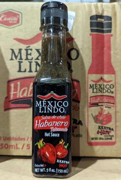 Mexico Lindo Castillo Salsa negra extra hot Tatemado 5oz